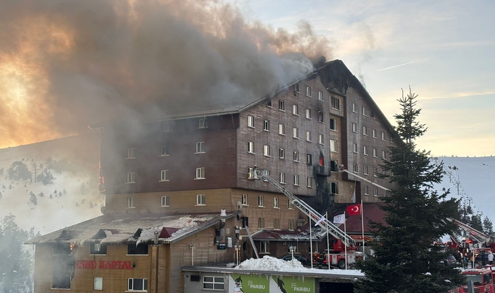 Bolu'daki Otel Yangını class=