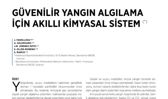 Güvenilir Yangın Algılama İçin Akıllı Kimyasal Sistem